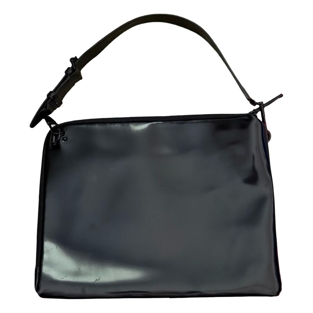3.1 Phillip Lim Geometric Blue Cream Black Silver Patent Leather Clutch Bag - Picture 3 of 12